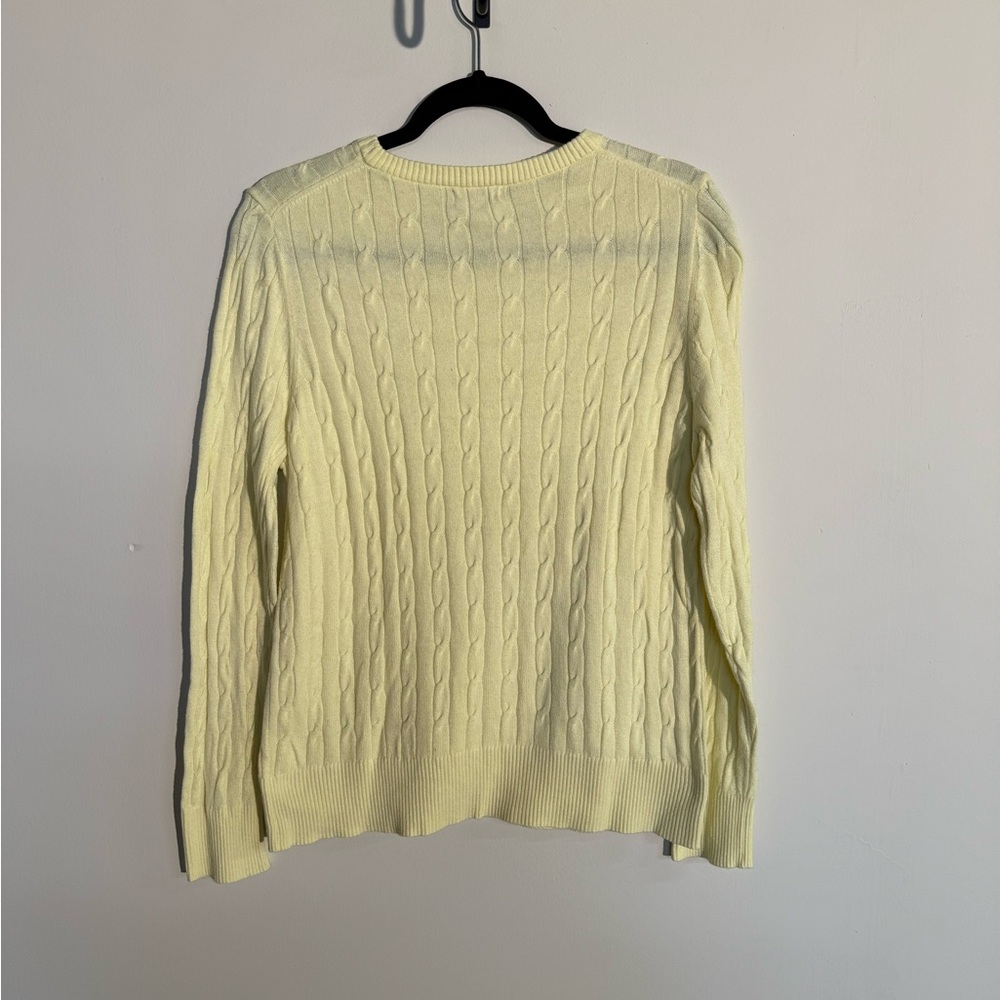 Merona Yellow Cable Knit Crewneck Sweater - Size XXL - Picture 3 of 3
